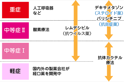 現在、国内で使える治療薬
